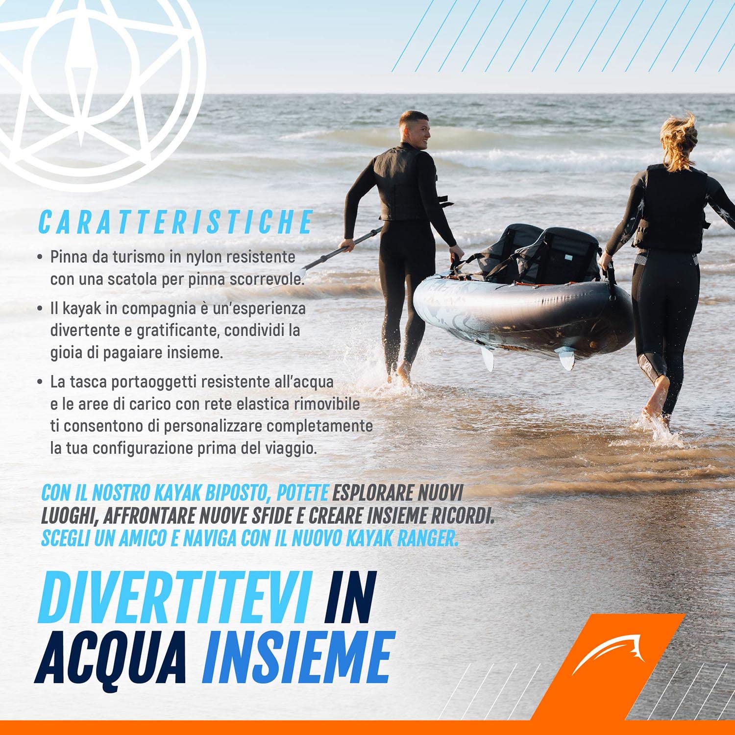 Bluefin Scout e Ranger | Kayak Gonfiabile Alternativo alla Canoa | Disponibile in Due Dimensioni: Scout per 1 Persona e Ranger per 2 Persone