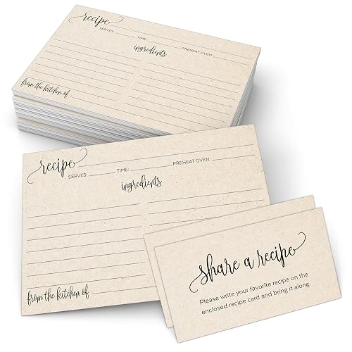 321Done Recipe Bundle, 4x6 Cards and Request Inserts, Modern, Tan