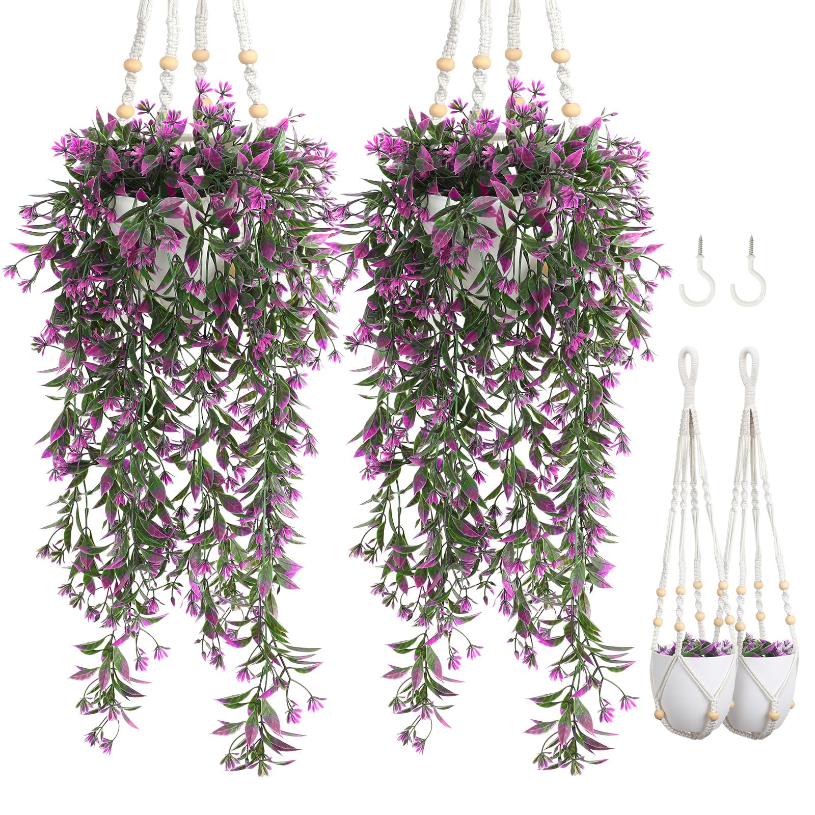 Gusgopo Fake Hanging Plant for DIY Shows Home Decor,Artificial Hanging