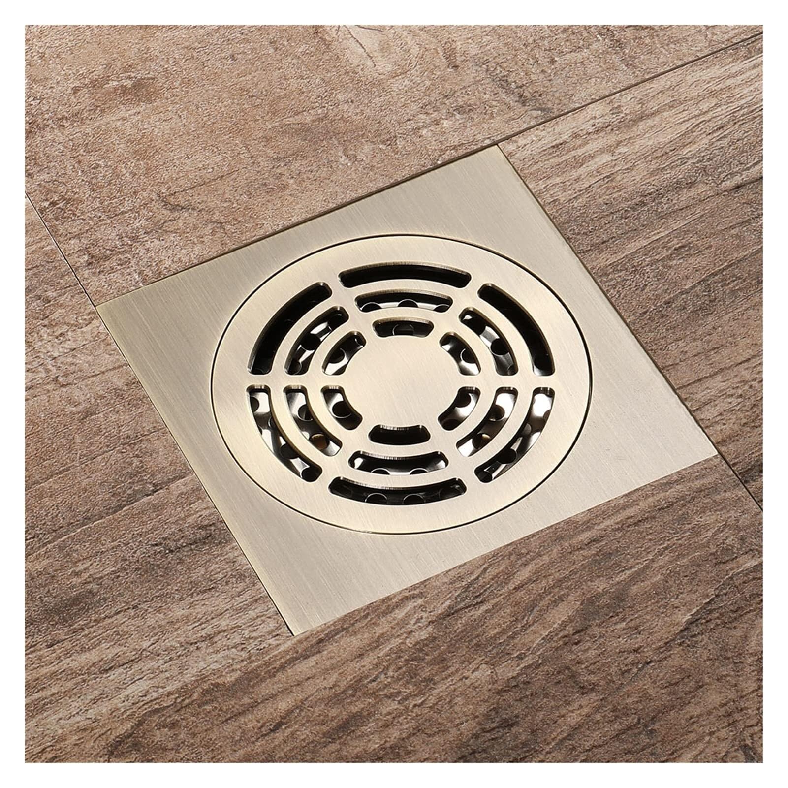 Floor Drain Floor Drain Cover Bathroom Square 10cm Antique Bronze Shower Brushed 4 Inches Gravity Flushing Balcony Drainage Drains(9)