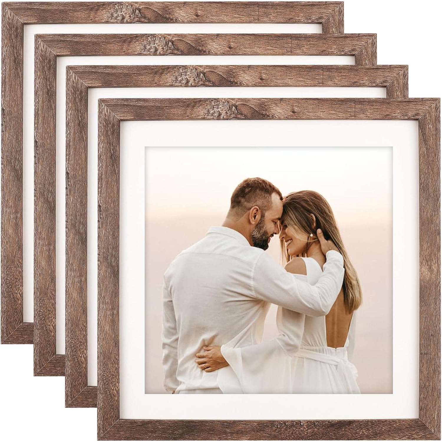 AVEAX 10x10 Picture Frames Display Pictures 8x8 with Mat