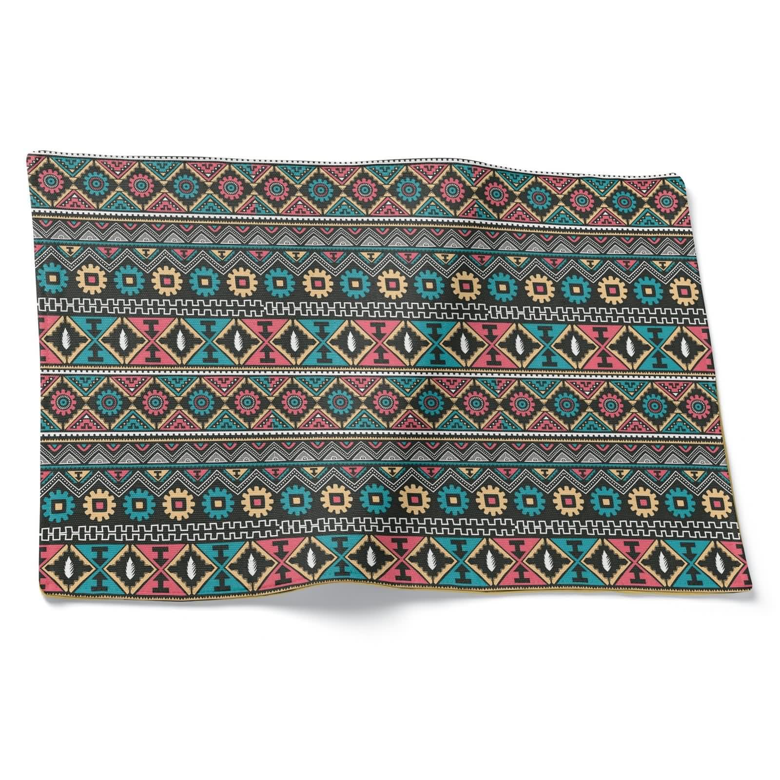 CEVAN Linen Table Placemats Wipeable Large Retro Art, Long Anti Slip for Dinner Plates Eco-Friendly Sustainable Home Decor, 32x42cm