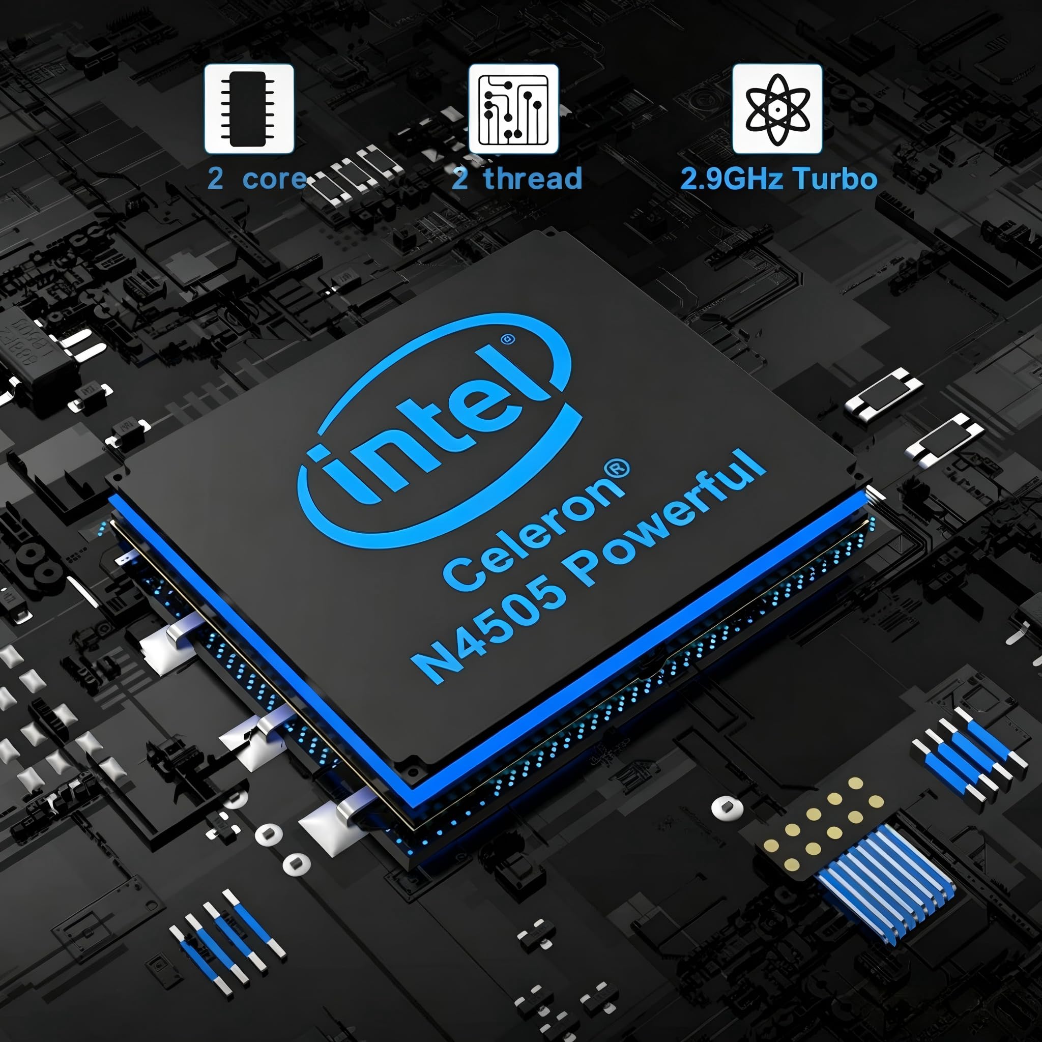 Intel NUC 11 Essential Atlas Canyon Mini PC (NUC11ATKC2), Celeron N4505 (ráfaga de hasta 2.9 GHz, 2 núcleos, 2 hilos, 10 W), gráficos Intel UHD, soporte 2X 4K, Bluetooth 5.1 (16 GB de RAM + 512 GB SSD