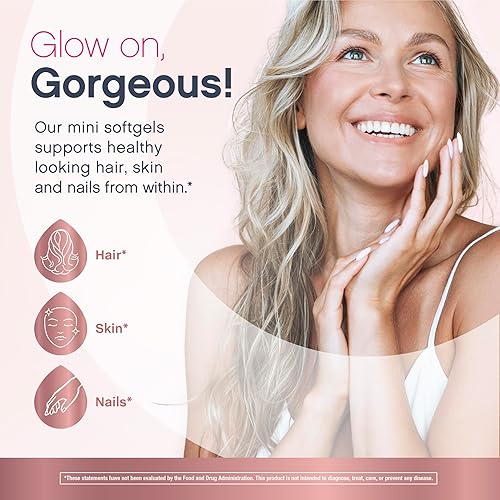 Miniatura 7 de NeoCell Vitaminas para el cabello, la piel y las uñas con colágeno, 150 cápsulas blandas, bioppetidos avanzados con queratina y ácido hialurónico,