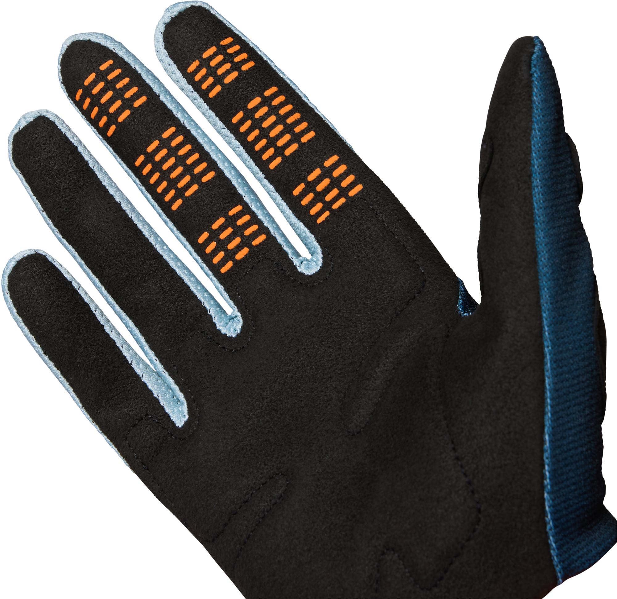 FOX 180 Image Print Guanti da motocross, blu/arancione, L