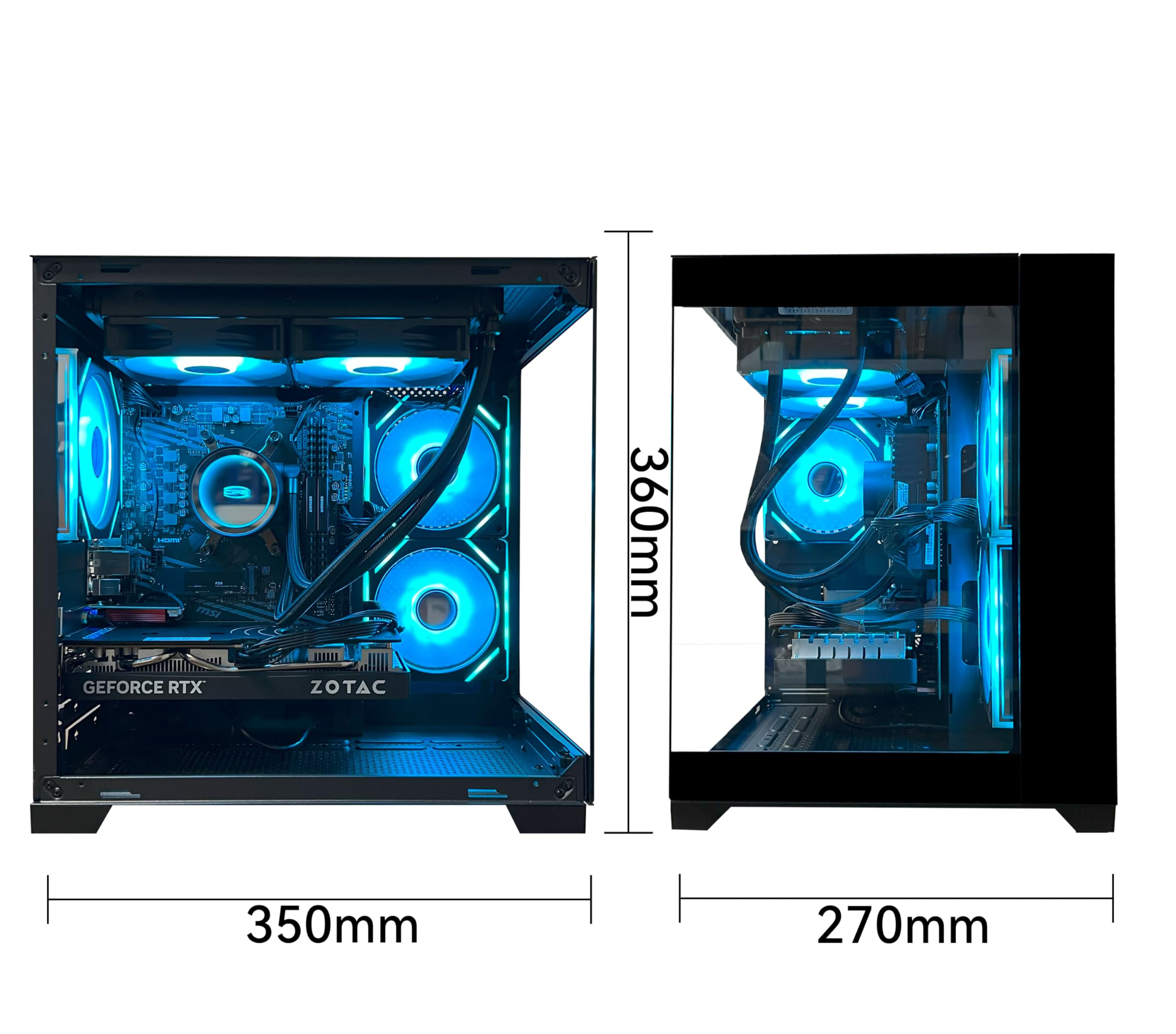 Gaming PC Desktop Computer, Ryzen 7 5700X,RTX 5060,32GB DDR4 RAM and 1TB M.2 NVMe SSD, 240 Liquid Cooler, ARGB Fans,Game Design Office