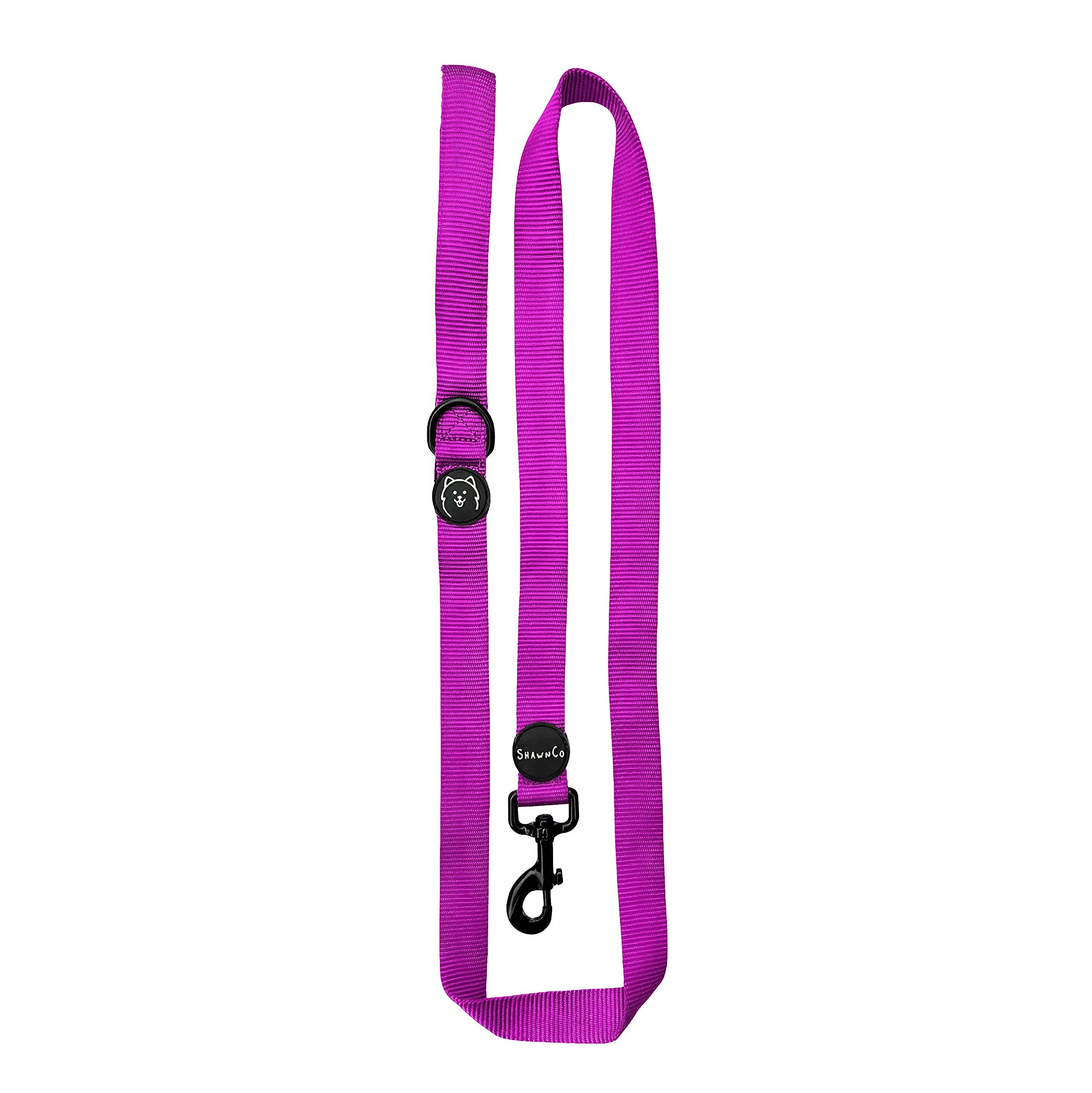 ShawnCo Dream Walk Dog Leash- Premium, Nylon Pet Leash with Soft Neoprene Handle for Small, Medium and Large Dogs (Orchid, Medium/Large)