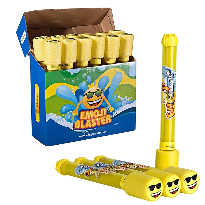 Buy Toyrifik 12 Pack Emoji Blaster Water GunsBulk Pack Water Shooters