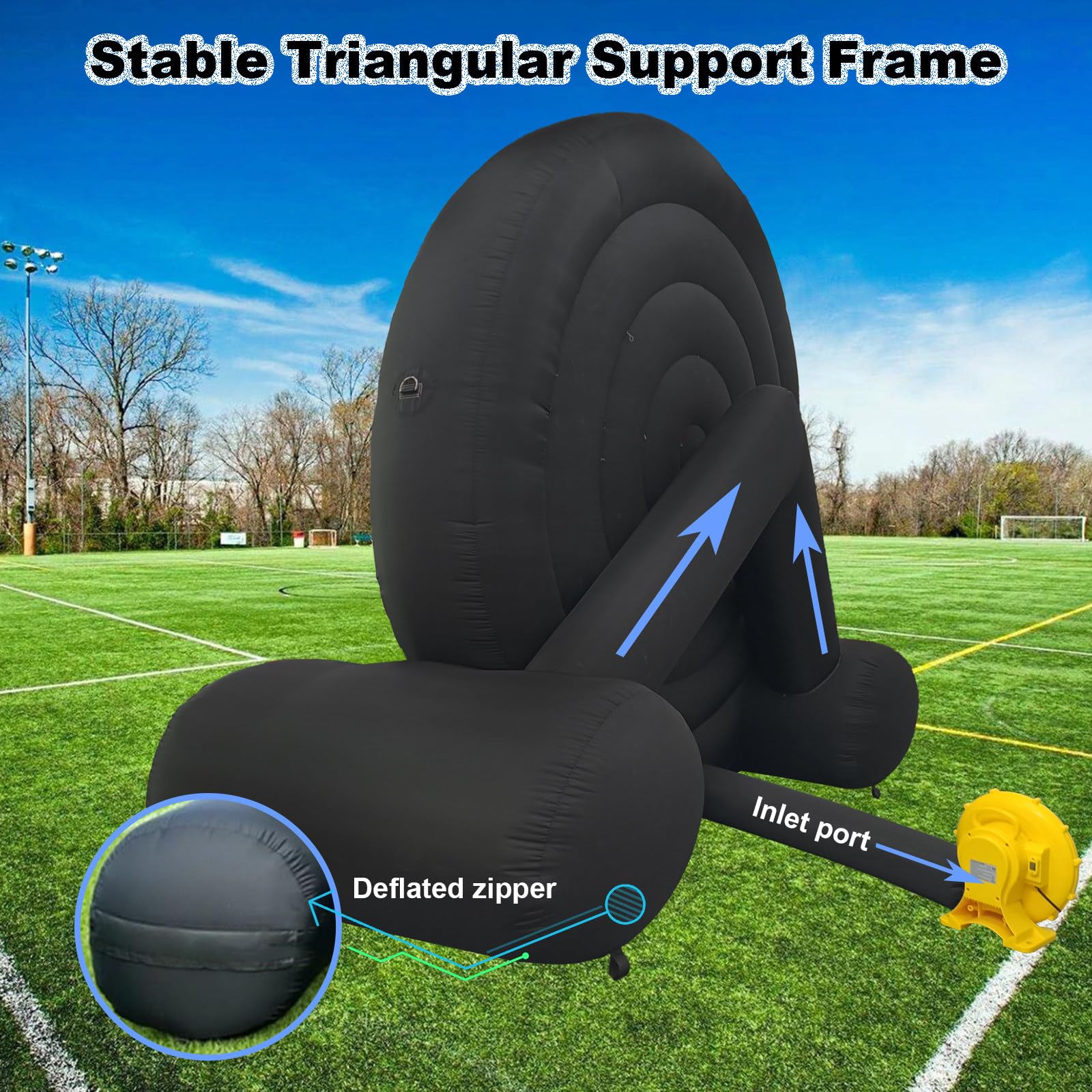Diana inflable de fútbol con bomba de aire, perfecta para diversión al aire libre para todas las edades