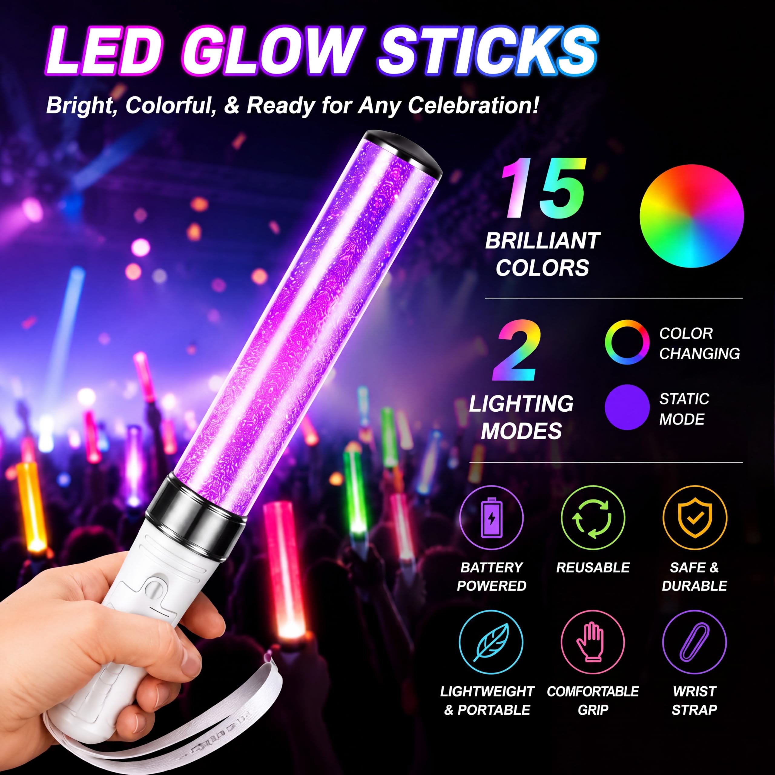 Amazon.co.jp: Lewtemi K-pop ライトスティック LED グロースティック
