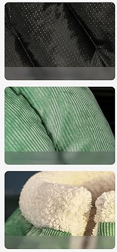 Miniatura 6 de Arena para gatos con forma de calabaza, mantiene el calor en invierno, cama cerrada para gatos, arena semicerrada para mascotas (22 libras, verde)