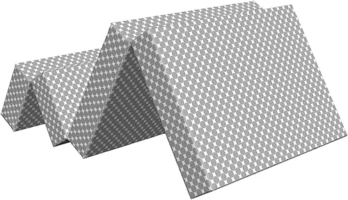 Miniatura 2 de Ambesonne Colchón plegable geométrico, líneas rotadas, 74.8 x 35.4 pulgadas, gris negro