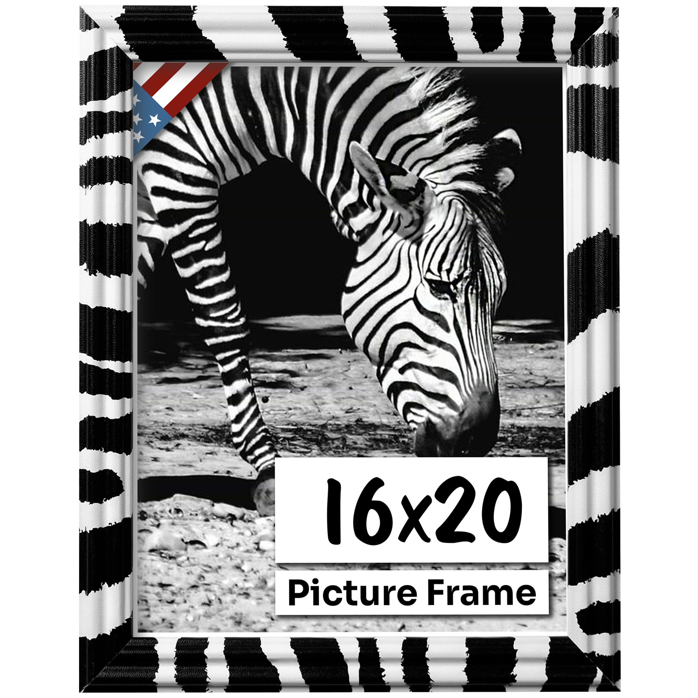 Amazon.com - US Art Zebra Print 16x20 Picture Frame .75