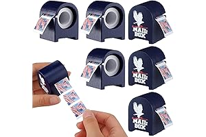 WESITI Wood Stamp Dispenser Roll Holder Organizer Storage for 100 Stamps, 6 PCS