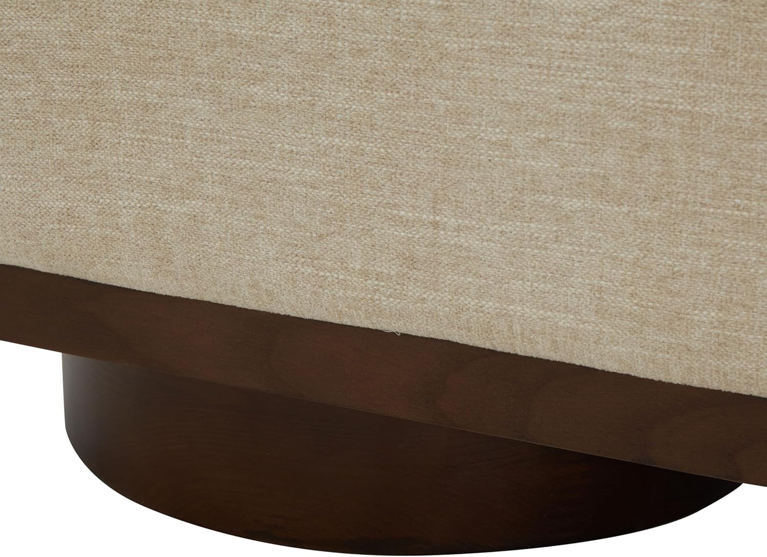 SAFAVIEH Couture Collection Vianna Beige Linen/Walnut Rectangle Storage Bench
