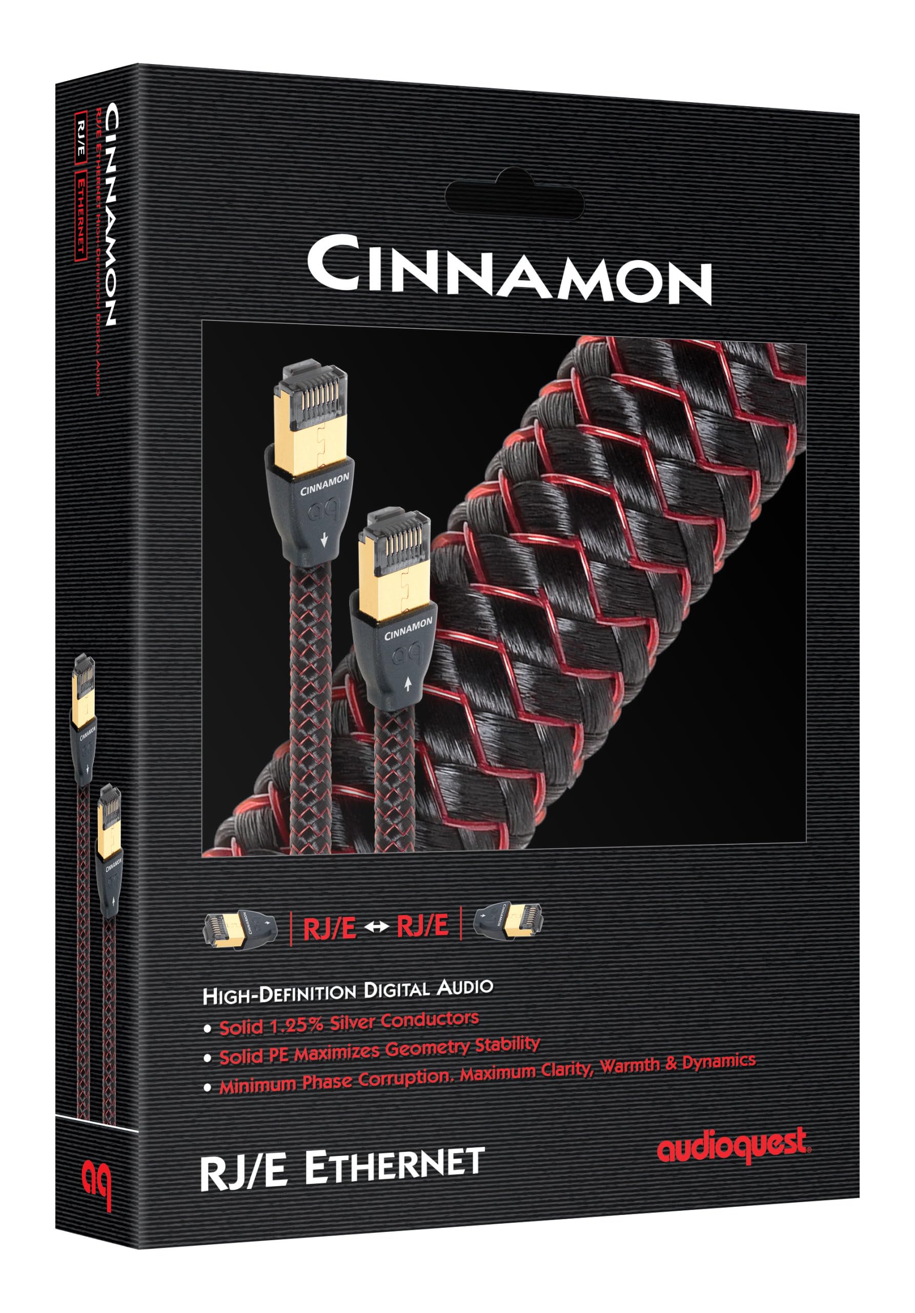 AudioQuest 0.75m RJ/E Cinnamon - Cable de Red (0,75 m, Cat7, RJ-45, RJ-45, Negro)