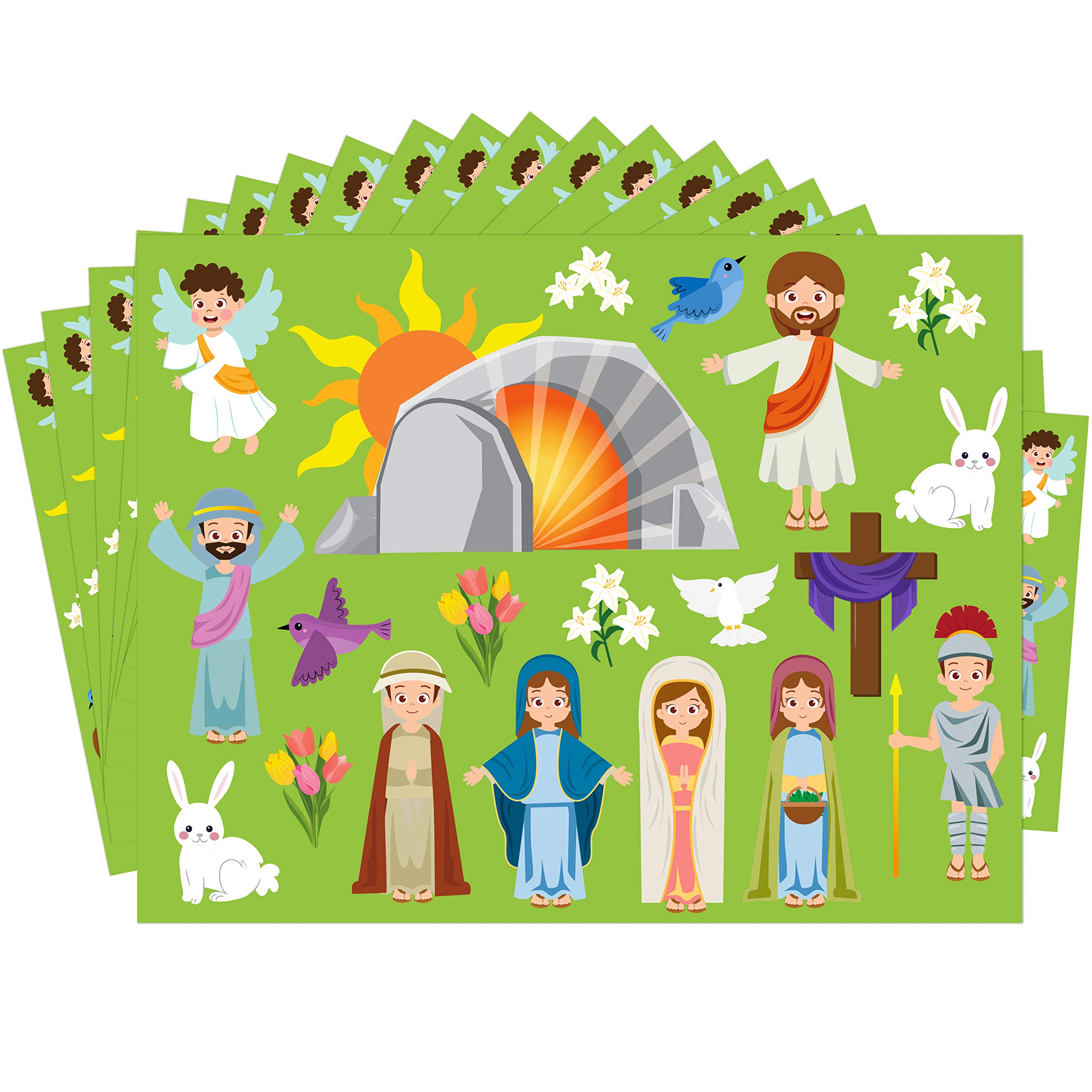 Buy WATINC 40 Sheet Make a He Lives Scene Stickers for Easter Party