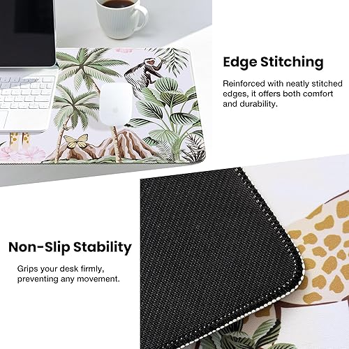 Miniatura 7 de ALOANES Alfombrilla de mouse impermeable, almohadilla de teclado para juegos XL con base antideslizante, superficie jacquard de grano, alfombrilla