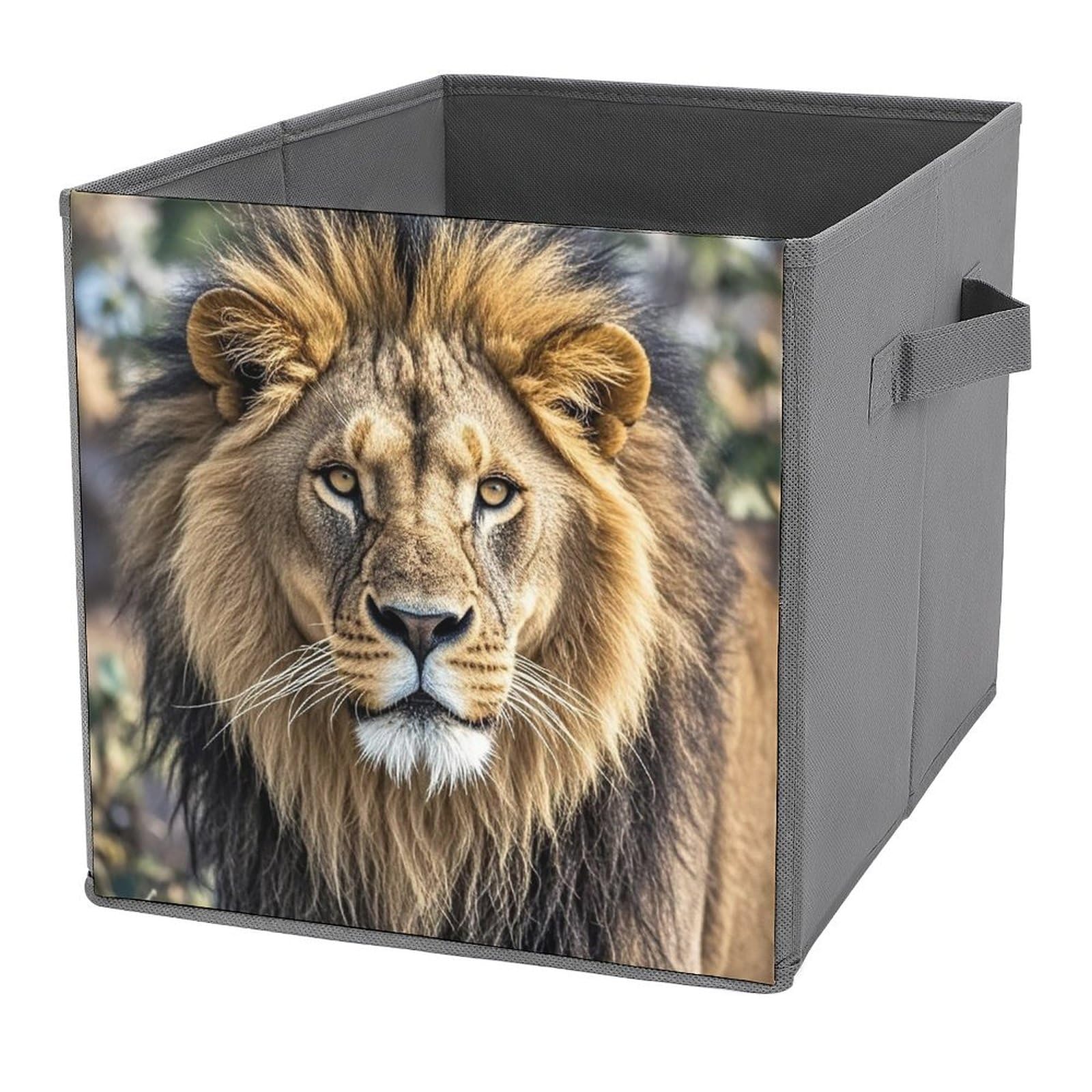 Bacs de rangement pliables tête de lion pour harmoniser le dressing et la chambre