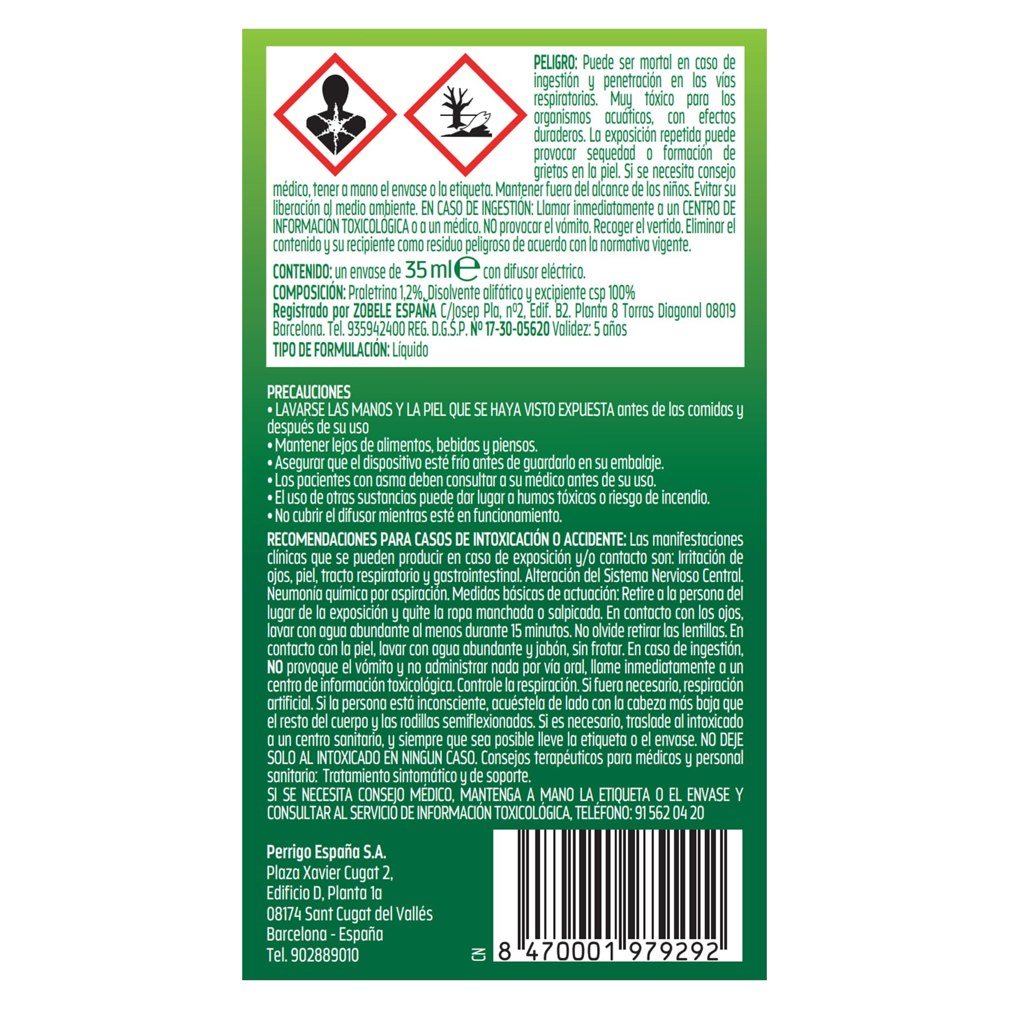 Relec Día y Noche Difusor Electrico y Líquido Antimosquitos, Repelente Antimosquitos 35 ml, Eficaz Contra El Mosquito Tigre, Protección contra Picaduras de Mosquitos en Zonas Templadas