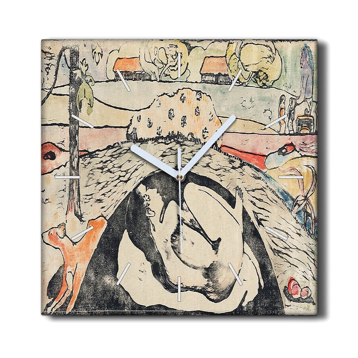 Horloge sur Toile Animaux Sauvages Nature pour Salon Silencieux