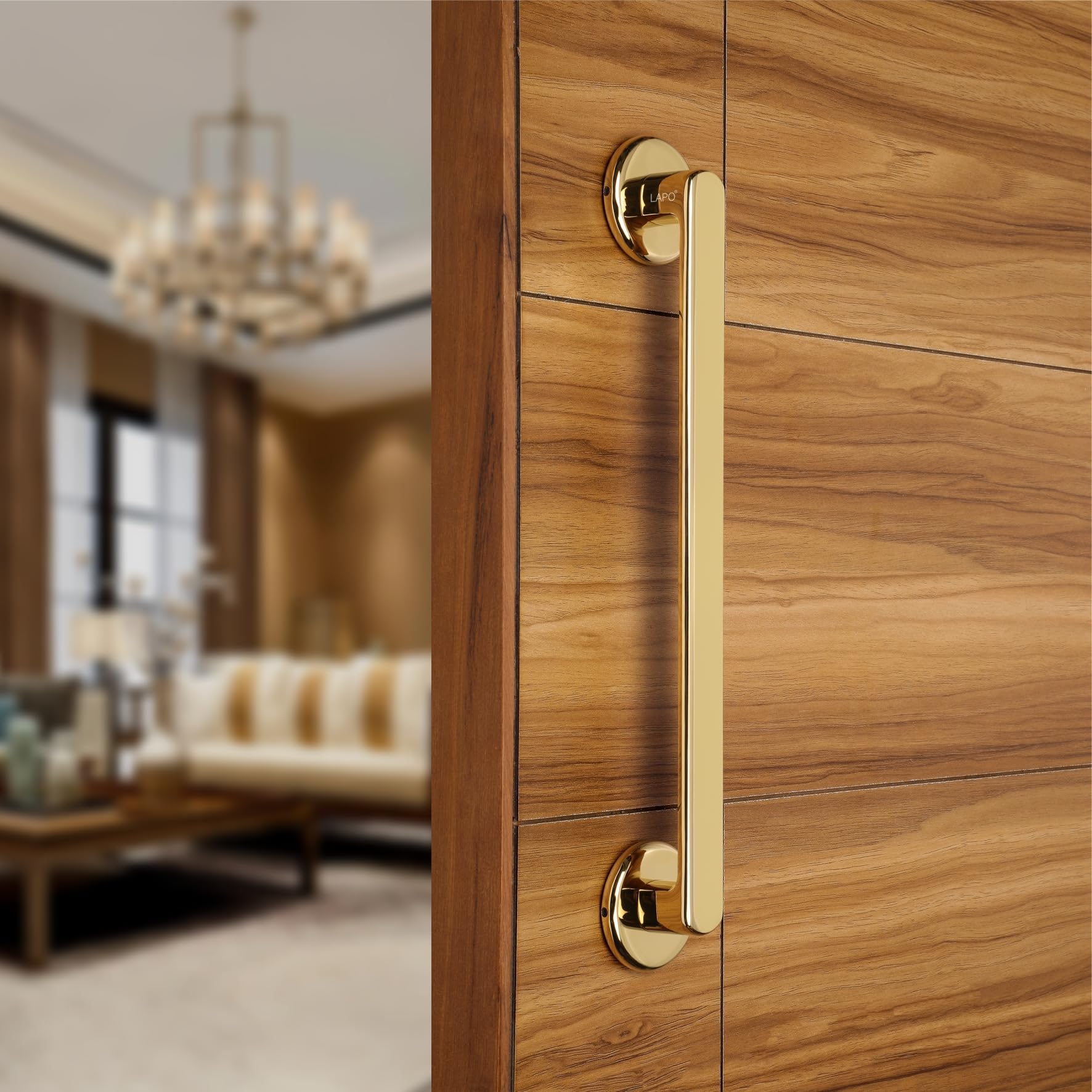 LAPO Polo Door Handles for Main Door | Main Door Handle | Door Handle | Zinc Alloy(14 Inches-Pack of 1) Gold Finish | 3 Years Warranty (B09MN85R62) Amazon Price History, Amazon Price Tracker