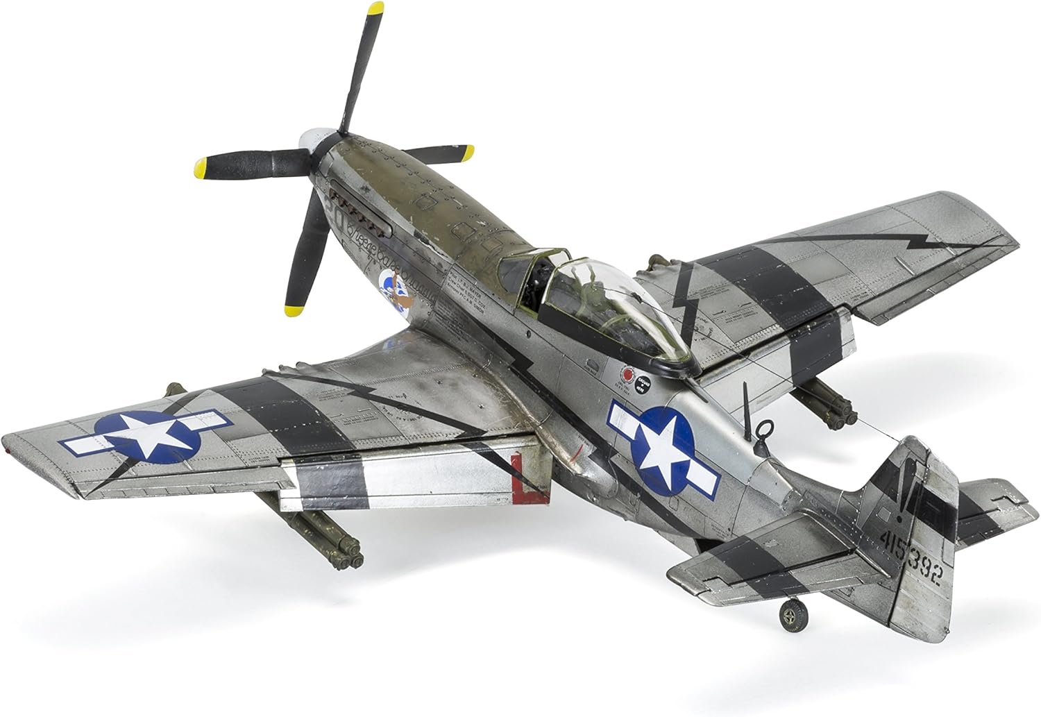 Airfix North American P51-D Mustang Plastic Model Kit, 96 months to 1188 months, Small, Clear, 147 pieces