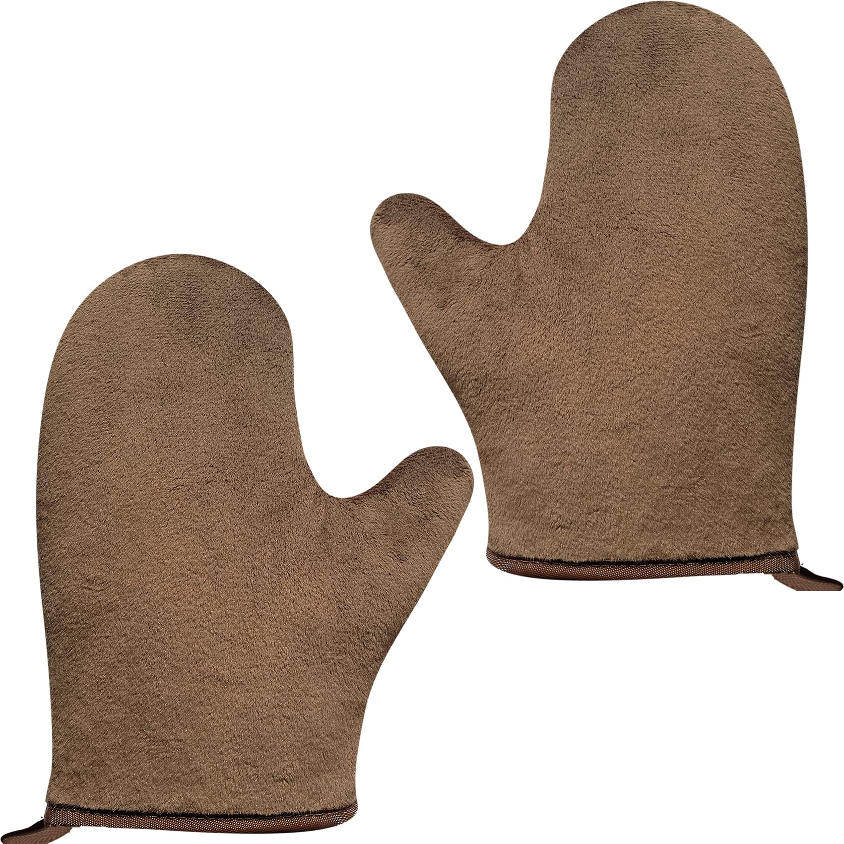 2PCS Self Tanning Mitt Applicators, Reusable Sunless Tanner Mitt Self Tanner Mitt with Thumb Not Easy to Slide Soft Fabric with Waterproof Layer 3D Designed Tanning Glove (Bronze)