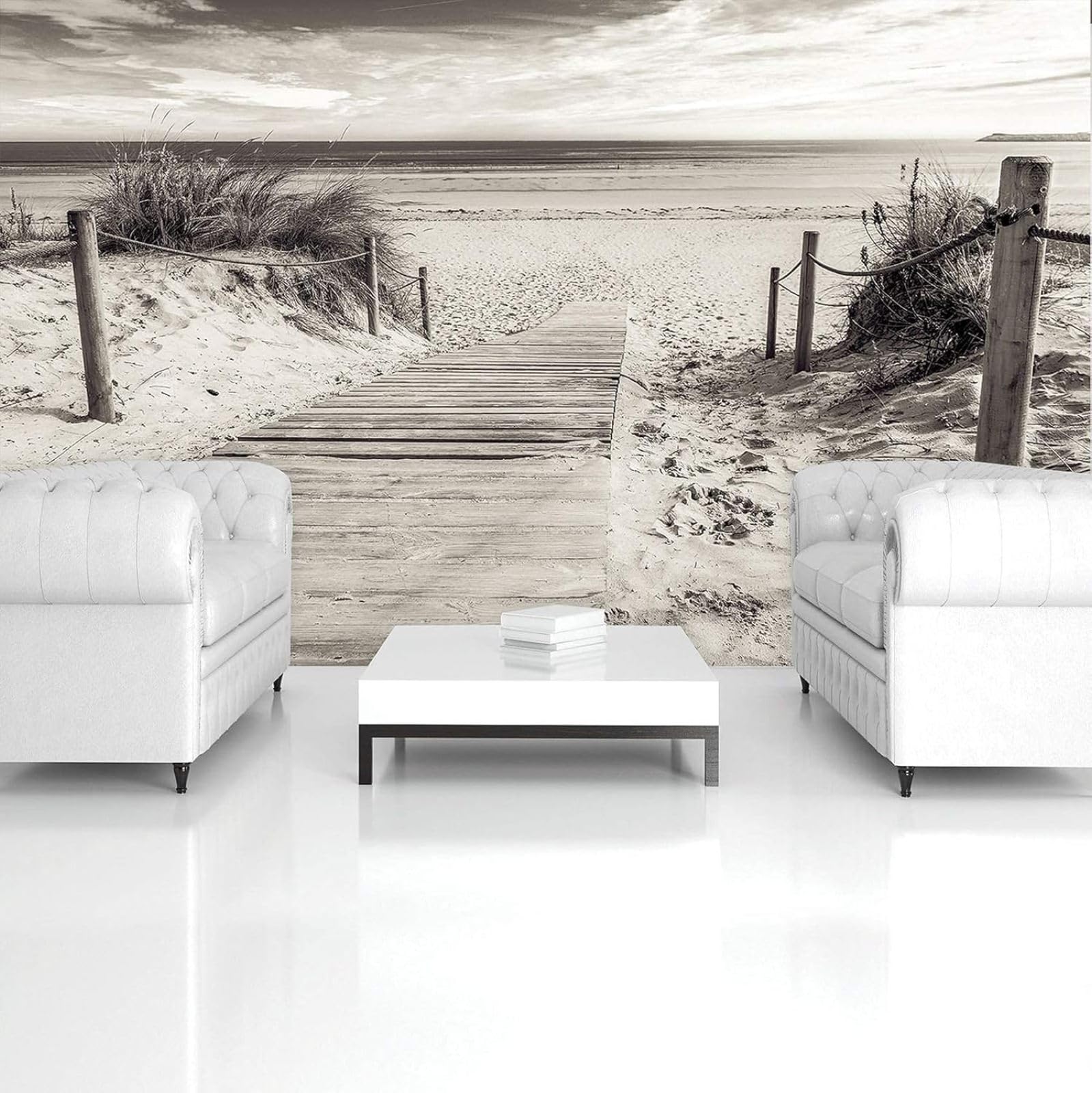Kfjhgbdshhj 3D Mural Photo Mural-Wallpaper Beach - For Living Room Bedroom - 3D Effect - Sea,250Cmx175cm Poster - Wall Sticker - Frameless Picture