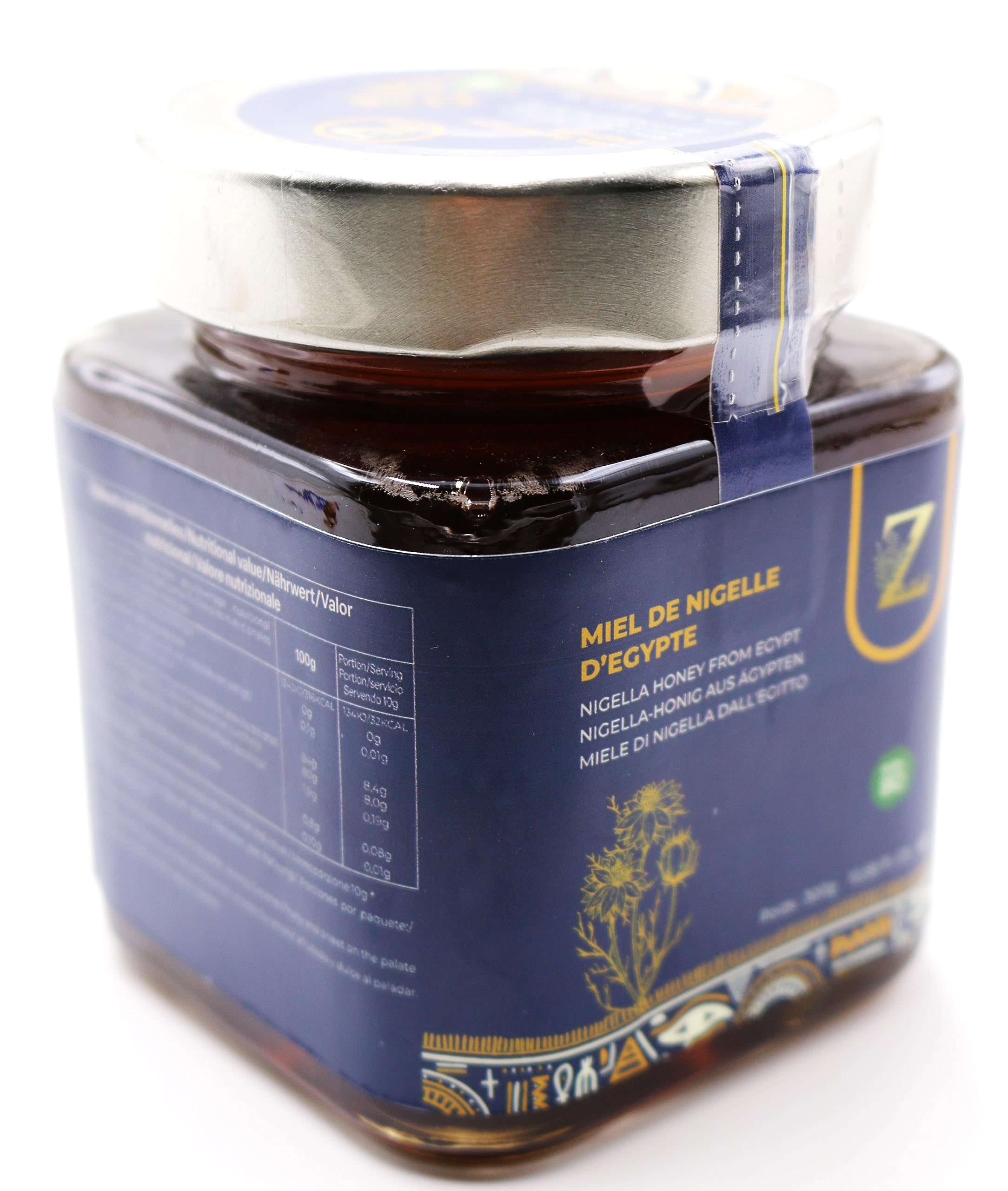 Miel de Nigelle d’Égypte 300g Produit Brut, 100% Naturel – « Habba Sawda » Miel Monofloral – Renforce & Booste les Défenses Naturelles