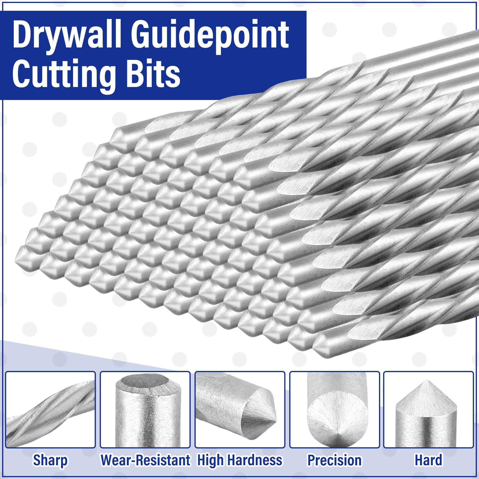 Snapklik.com : Tondiamo 100 Pcs Drywall Router Bits Drywall Drill Bits ...
