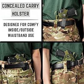 Gun Holster for Men/Women, Pistol Holsters for Glock 43x Holster, IWB/OWB 9mm Holsters, 380 Gun Holsters, Gun Holster Fits Right/Left, Holster Fits Glock19,17,23,26,27,42,43 M&P Shield