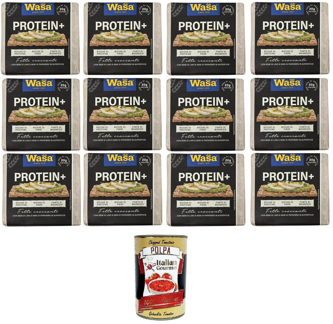 Italian Gourmet Protein+ pane croccante Knäckebrot con proteine 12 x 200g