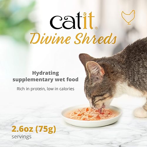 Miniatura 4 de Catit Divine Shreds Premium - Decoración de comida para gatos, pollo con salmón y calabaza