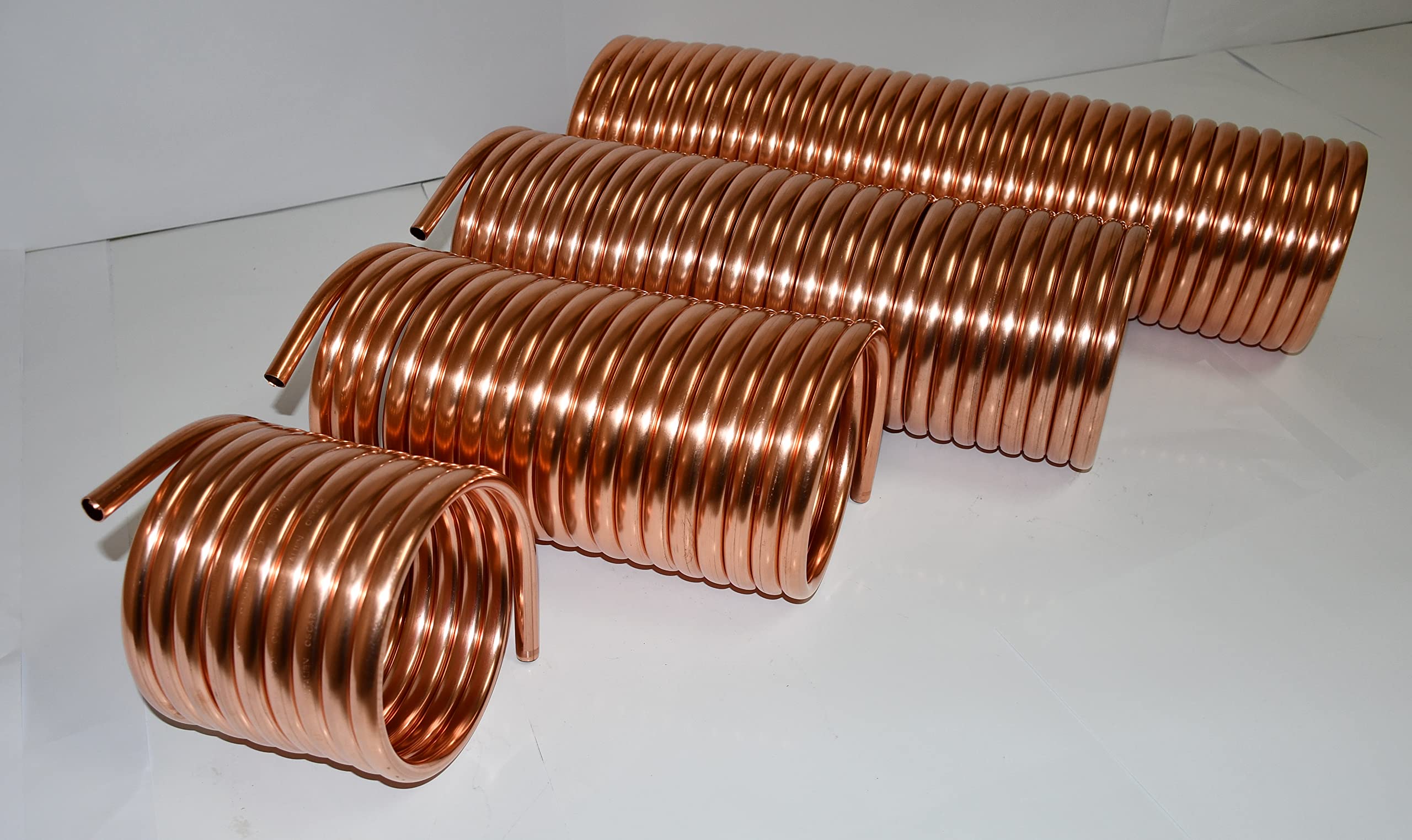 Spirale aus 15m Kupferrohr 15x1mm für OFENROHR 150mm DN 150 mit InnenDurchmesser von ca.154mm