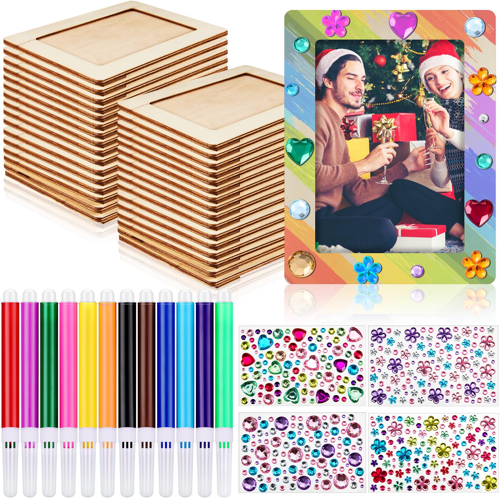 Amazon.com: Zonon 32 Pieces Picture Frame Painting Craft Kit