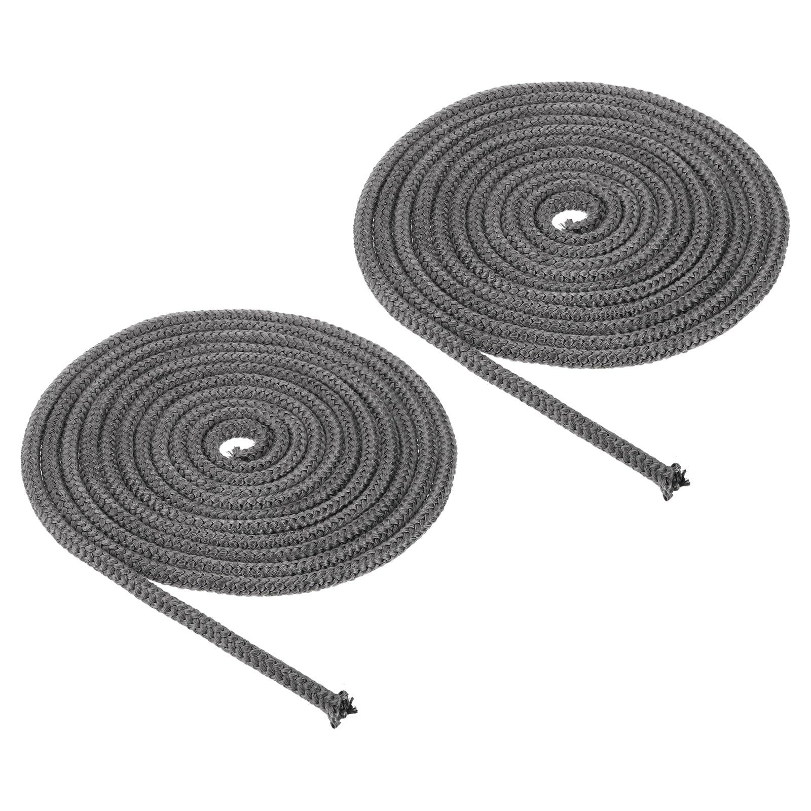 PATIKIL 2Pcs Guarnizione Per Stufa 10mm x 5 Metri Per Stufe Nero | Cordone Rotondo In Fibre Di Vetro Grafite, Resistente Ad Alta Temperatura, Porte Di Camini