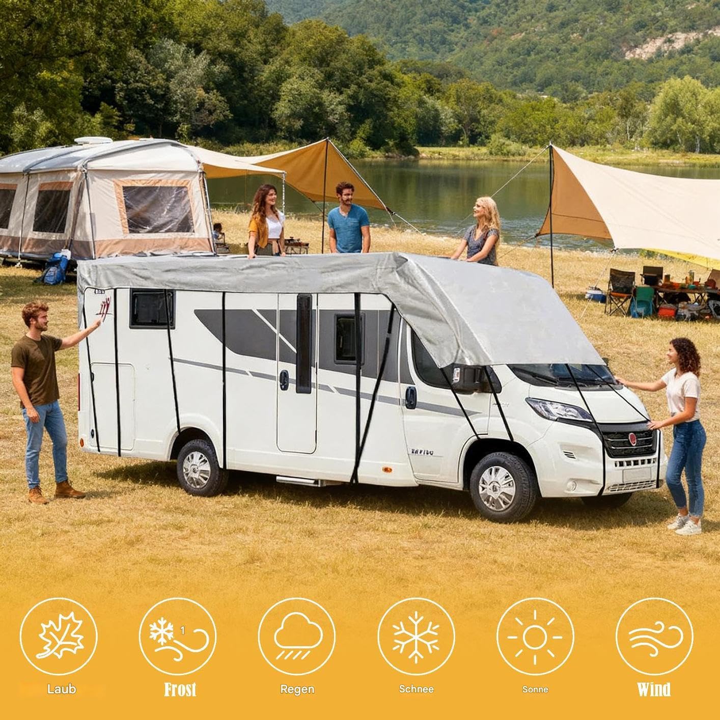 Pokrowce Śniegowe Na Pojazdy Kempingowe Plandeka Chroniąca przed UV i