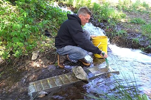 Miniatura 7 de Caja de esclusa para minería de oro Esclusa de prospección de oro de 50 pulgadas caja plegable de aluminio con musgo de mineros caja de oro grande