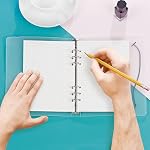 A5 6 Ring Binder Cover with Snap Button Closure Loose Leaf Folders Notebook Shell Protector for 6 Hole Planner Pages Refill Insert (Translucent Plastic)