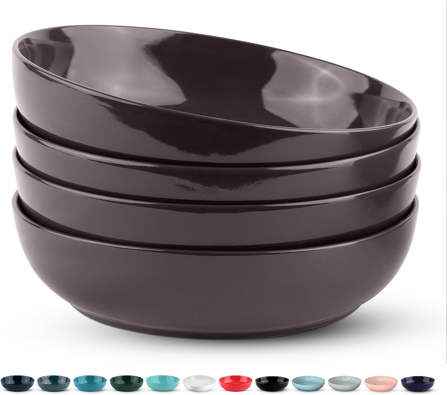 KooK Pasta Bowl, Salad Bowls, Soup, Serving Bowls, Ceramic, Large