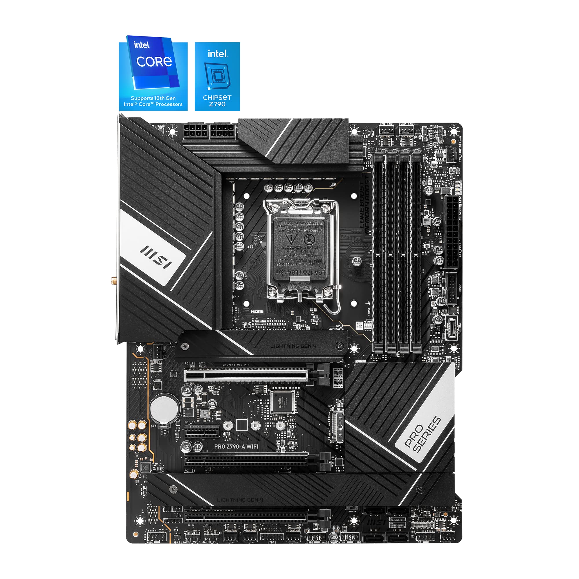 MSI PRO Z790-A WIFI (Socket 1700/Z790/DDR5/S-ATA 6Gb/s/ATX), Black - Image 2