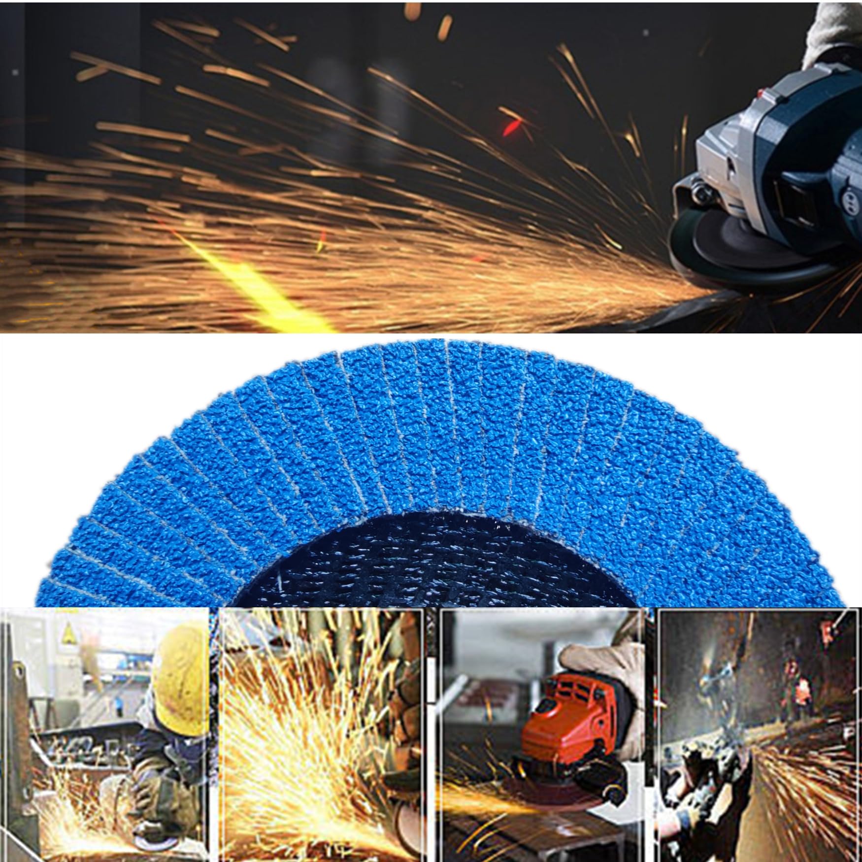 Zirconia Flap Discs for Angle Grinder - 5 Pack -4