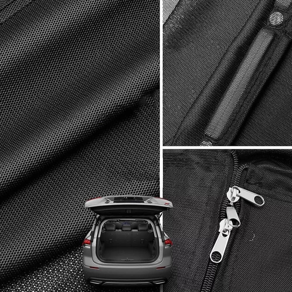 Mosquitera para Puerta Corredera de Furgoneta, Red Antimosquitos de Malla Negra Protector Solar con Cremallera, Se Adapta a Puerta Lateral de Caravana Autocaravana Camper Portón Trasero (L 162