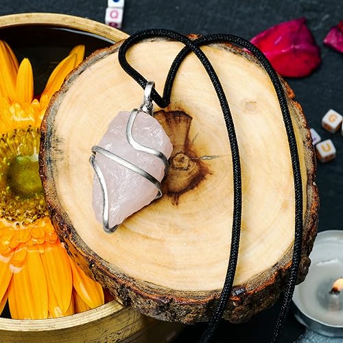 Miniatura 2 de PYOR Collar con colgante curativo de Reiki de cristal, gemas de buena suerte, prosperidad, riqueza, piedras preciosas naturales, collares de buena