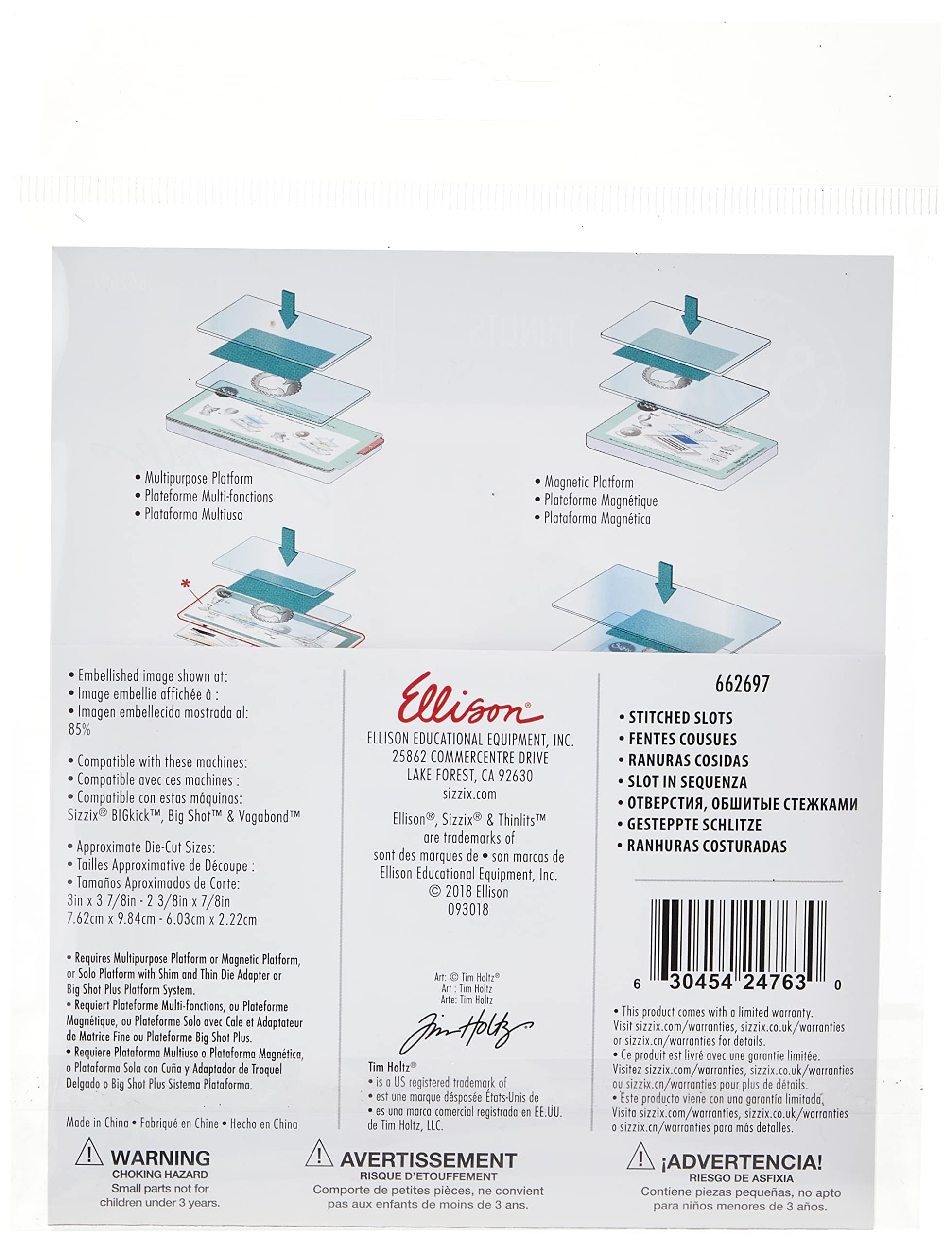 Sizzix Framelits Fustelle, Fessure Cucite