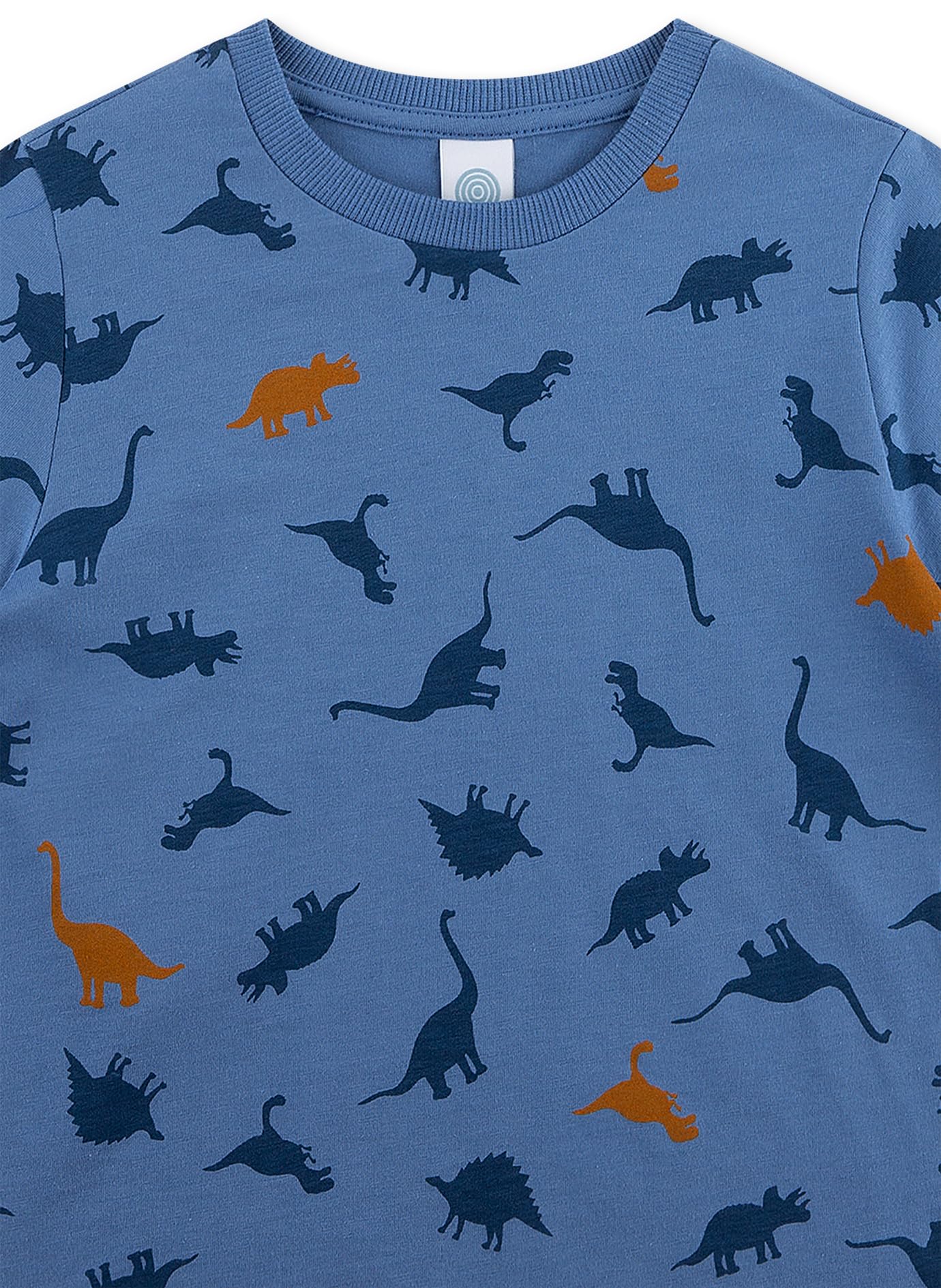 Sanetta Jungen-Schlafanzug kurz blau Dinosaurier Pyjamaset für Jungen