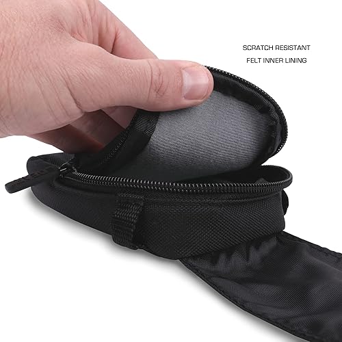 Miniatura 5 de USA GEAR Estuche binocular pequeño – Estuche compacto para binoculares con correa para el hombro, trabilla para cinturón, exterior resistente a la