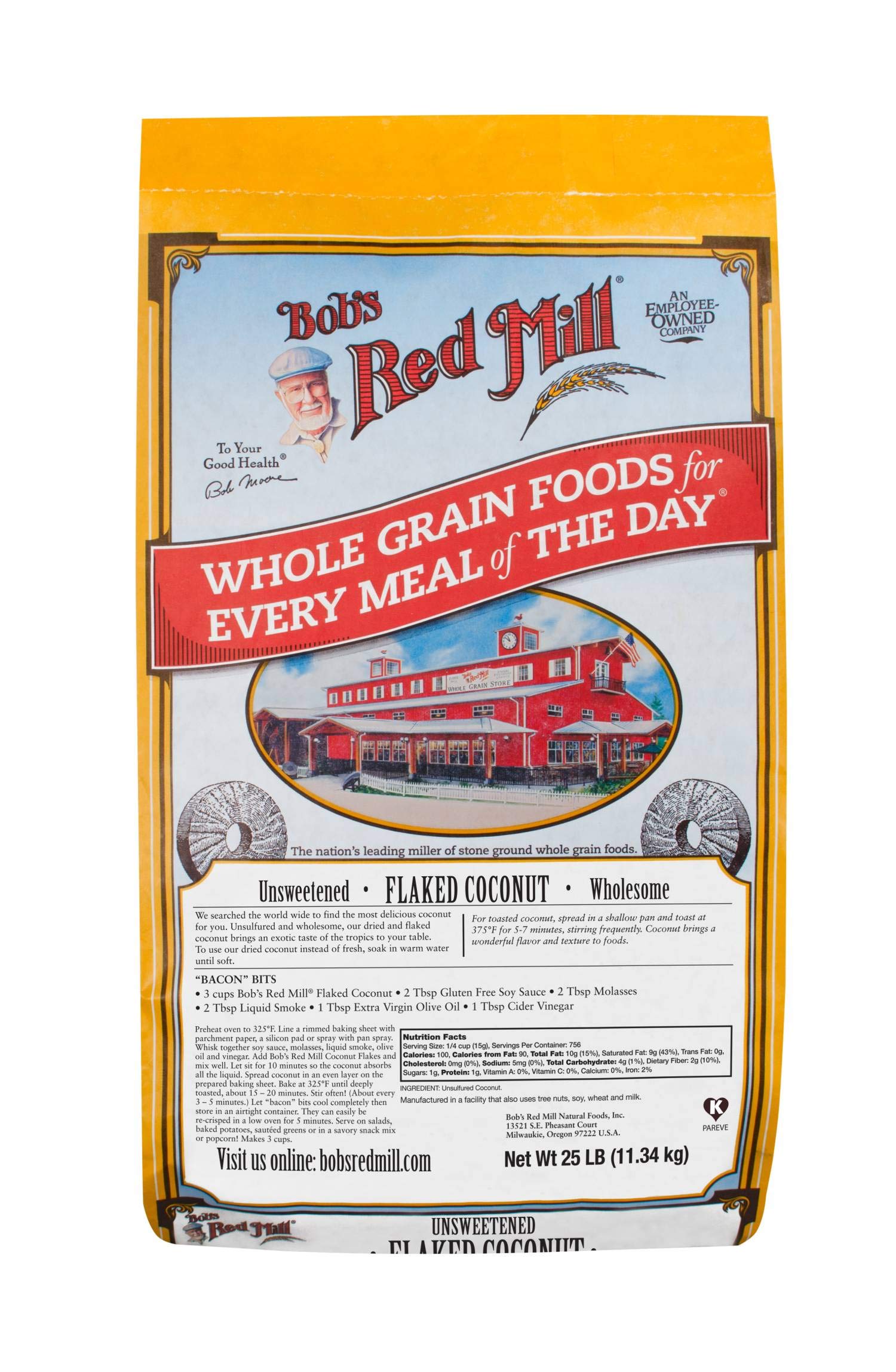 Buy Bob's Red Mill Flaked Unsweetened Coconut, 25 Pound Online at