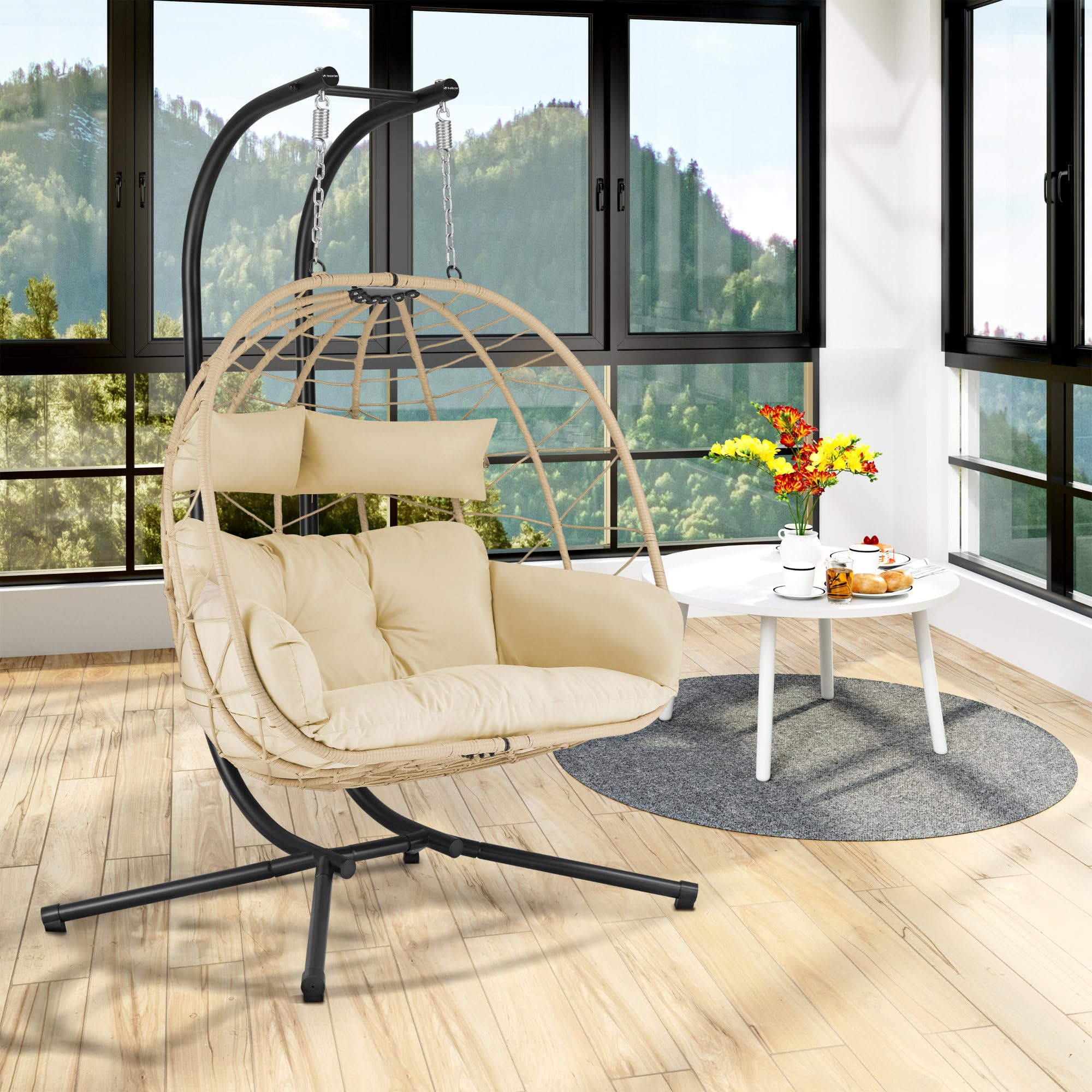 two seater wicker chair